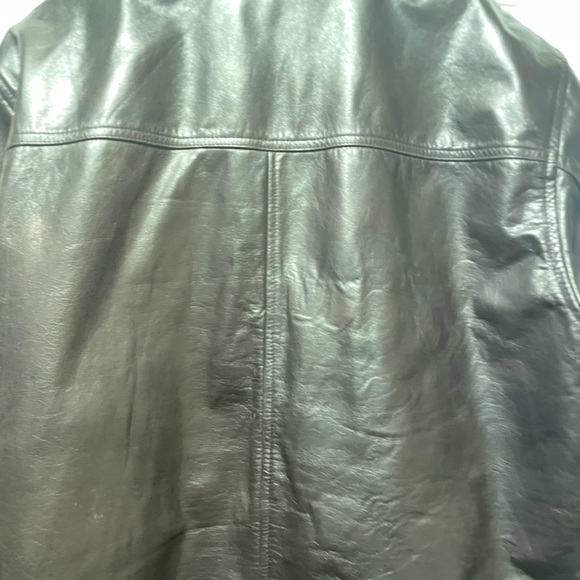 Dark brown leather jacket X-LARGE - Picture 3 of 5